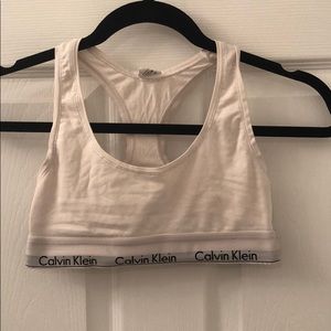 White Calvin Klein Bralette